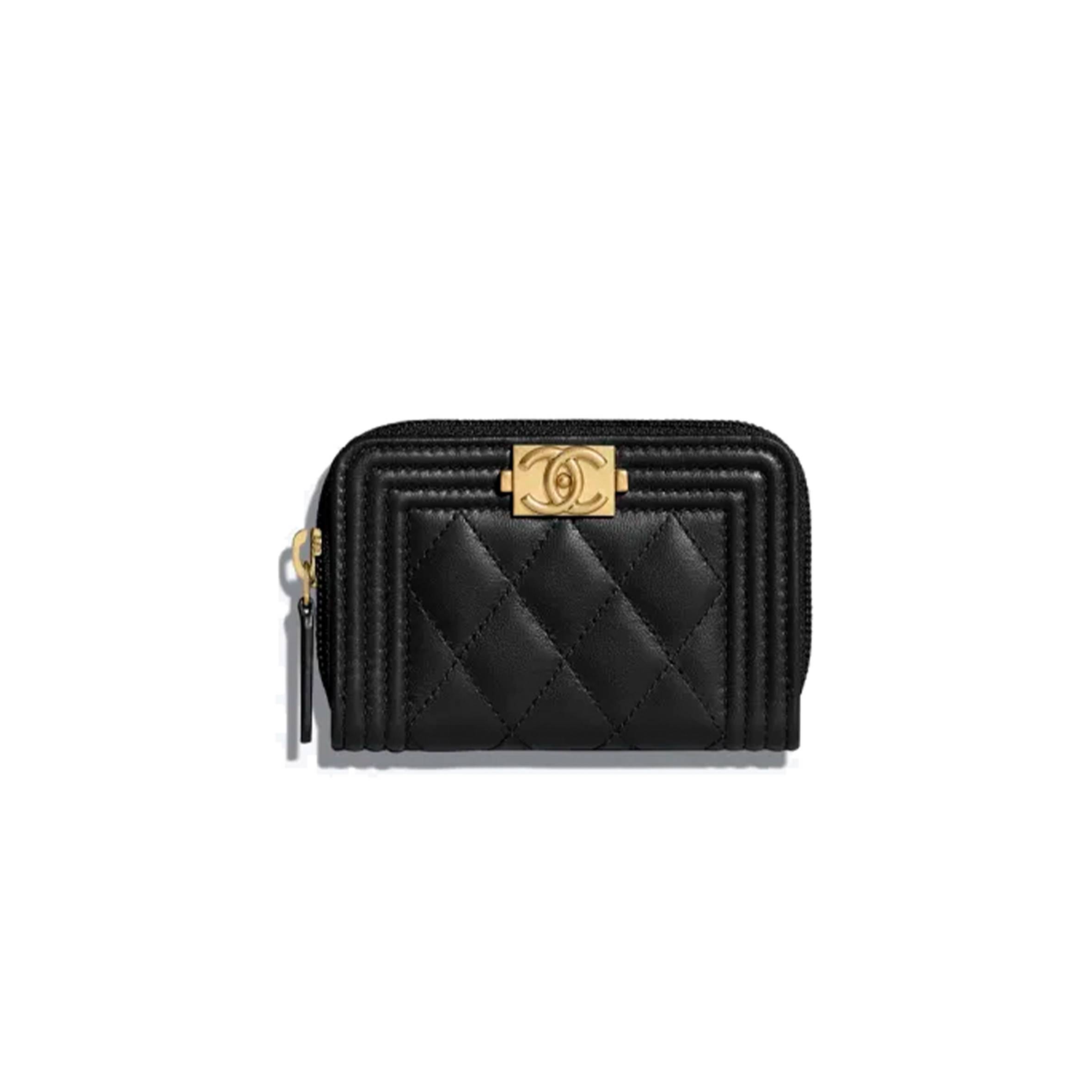 Ch*el boy Ch*el zipped coin purse a80602 y07659 94305（11*7.5*2cm）